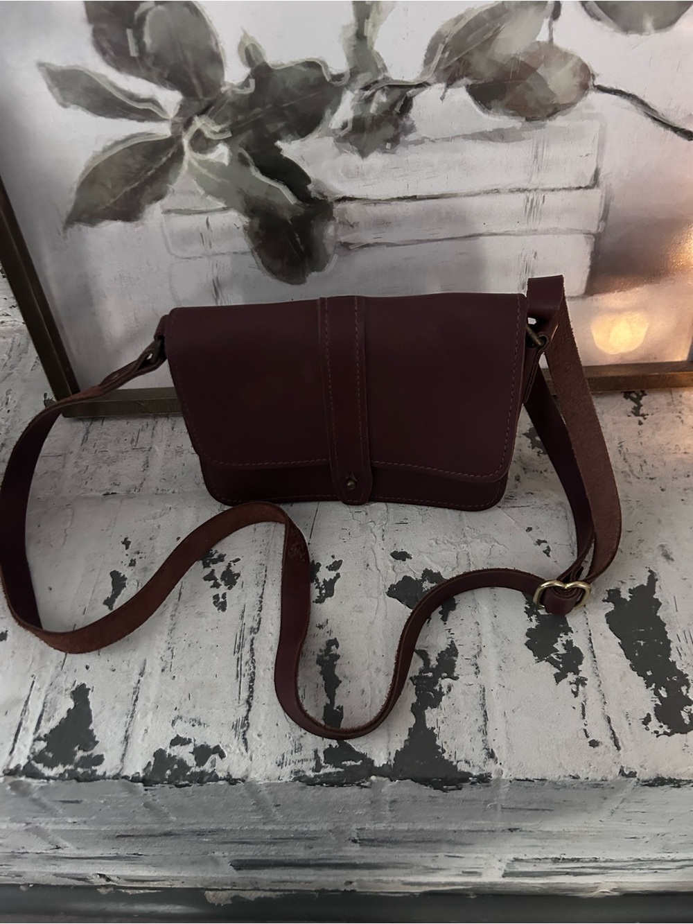 Urban Southern bag Women’s Crossbody Leather Bag in Burgundy